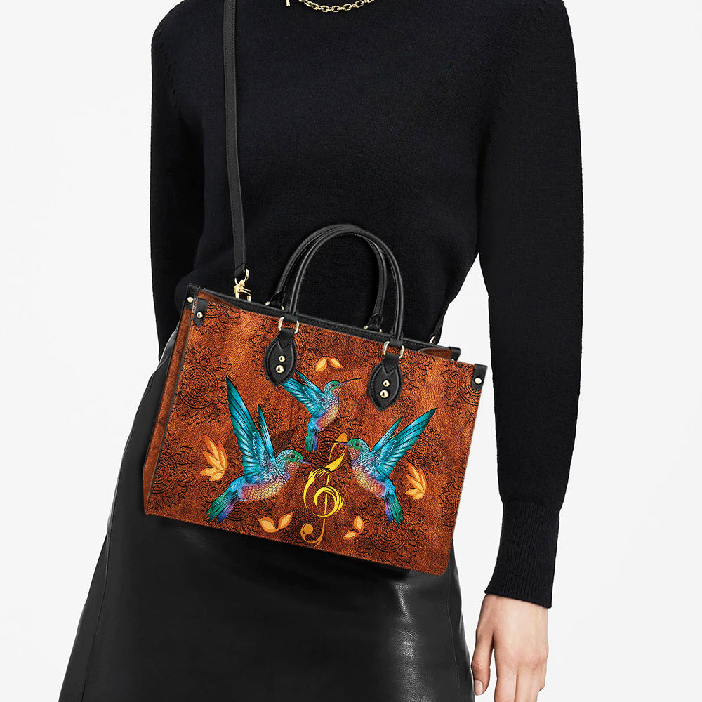 Hummingbird Music Lover Leather Bag, Women's Pu Leather Bag, Best Mother's Day Gifts - Image 3