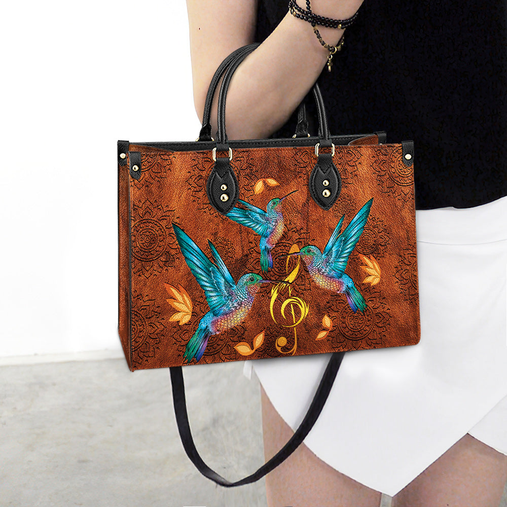 Hummingbird Music Lover Leather Bag, Women's Pu Leather Bag, Best Mother's Day Gifts - Image 5