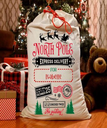 North Pole Express Delivery Christmas Sack, Gift For Chidren, Christmas Bag Gift, Christmas Gift 2023