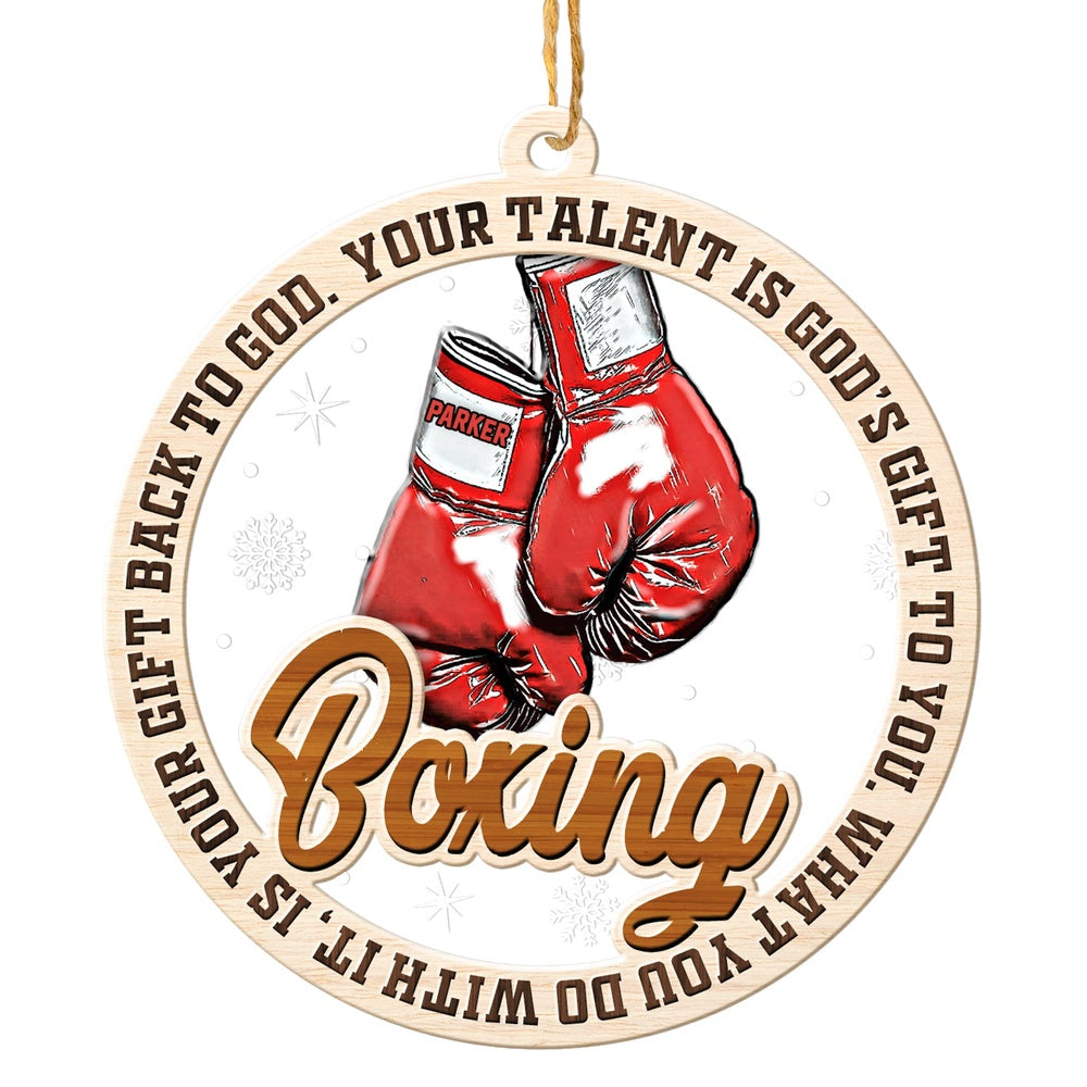 Personalized Boxing Christmas Ornament, Sports Christmas Ornament, Christmas Tree Ornaments