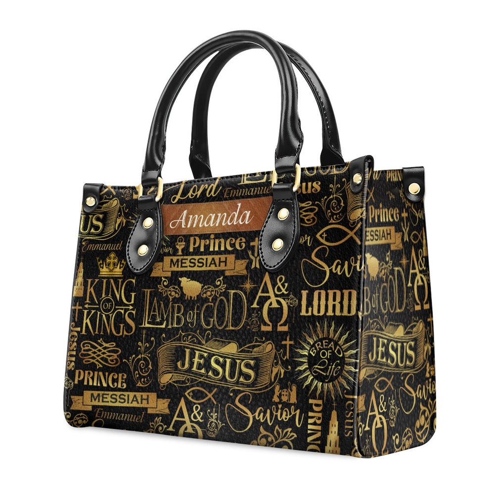 Personalized Christian Leather Bag, Lamb Of God Leather Handbag, Faith Handbag - Image 2