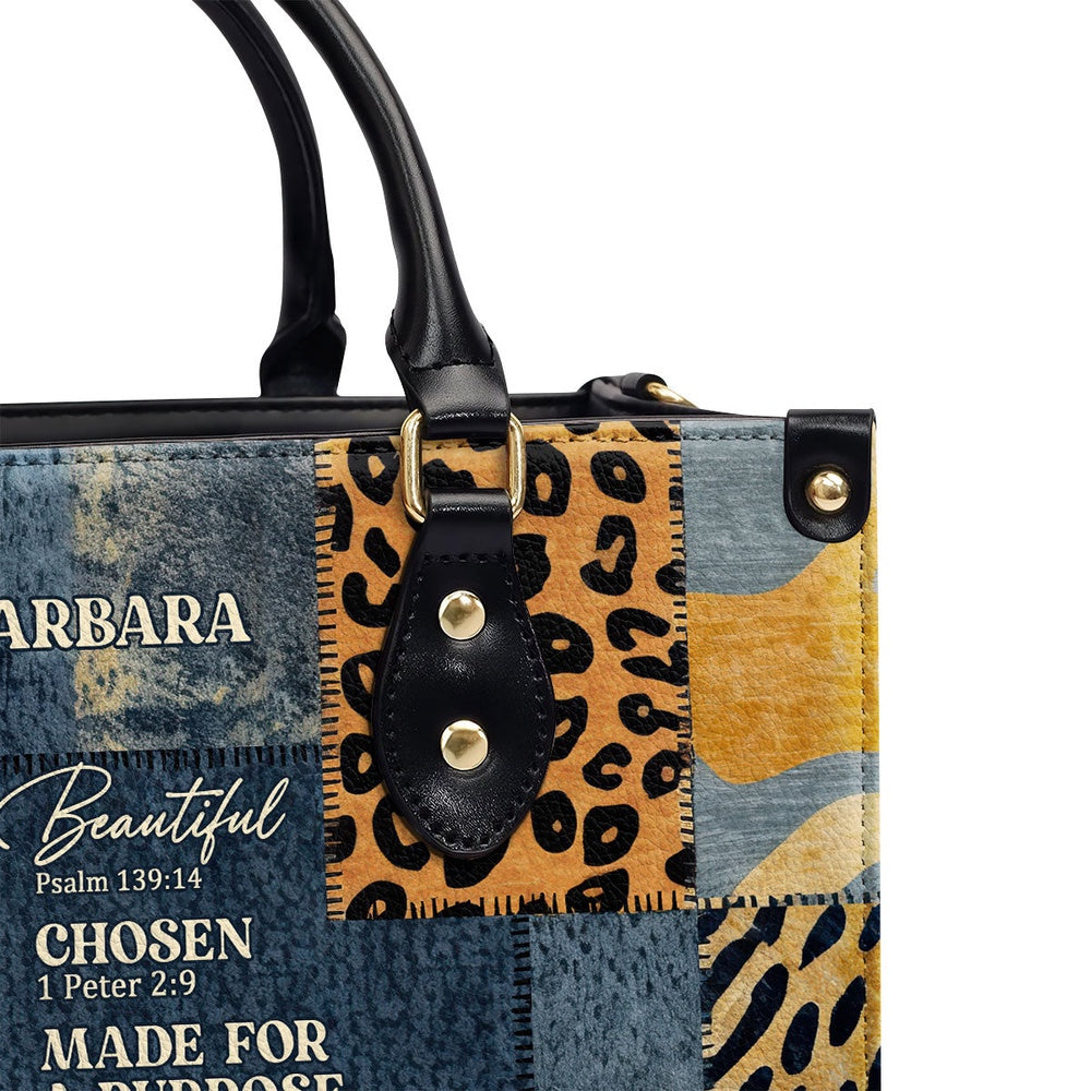 Personalized Christian Leather Bag, You Are Made For A Purpose Leather Handbag, Gift For Christian Friends, Faith Handbag - Image 4