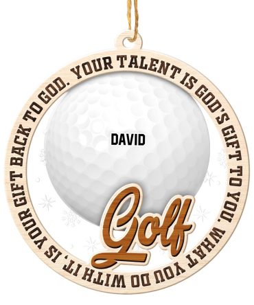 Personalized Golf Christmas Ornament, Sports Christmas Ornament, Christmas Tree Ornaments