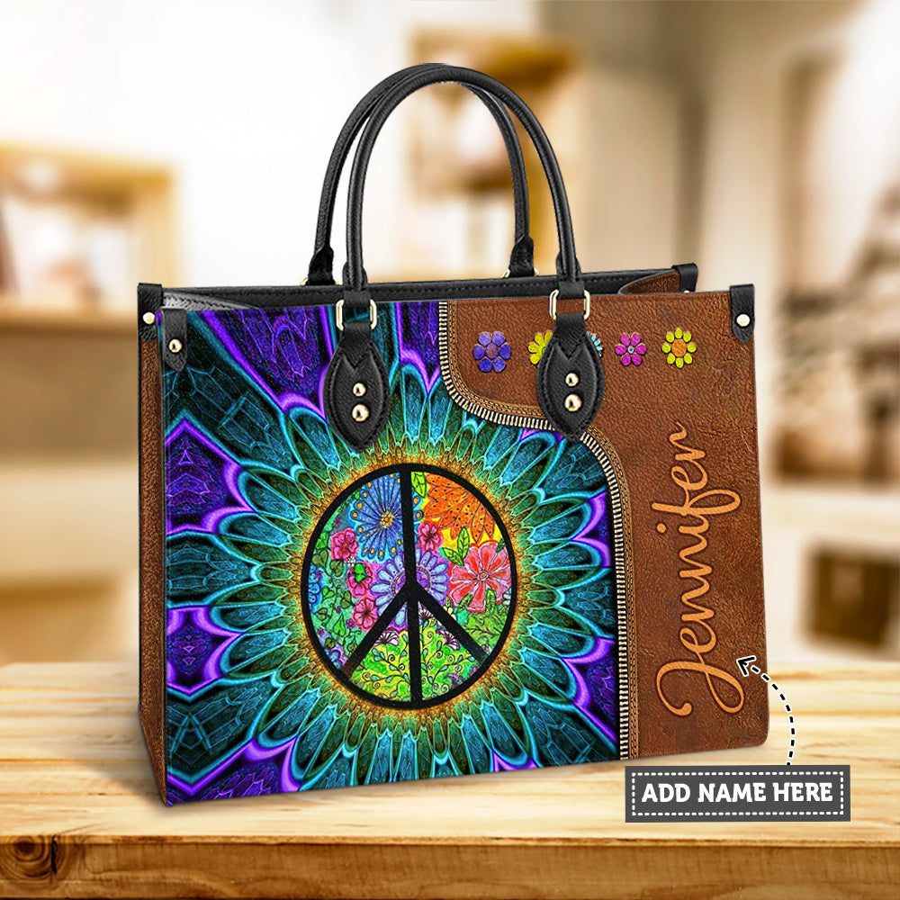 Personalized Hippie Soul 1 Leather Bag, Women's Pu Leather Bag, Best Mother's Day Gifts