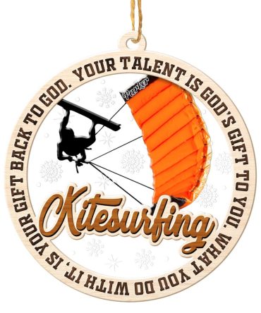 Personalized Kitesurfing Christmas Ornament, Sports Christmas Ornament, Christmas Tree Ornaments