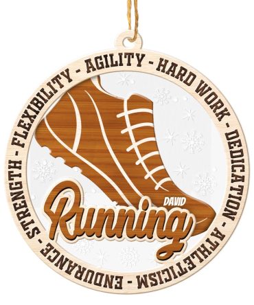 Personalized Running Christmas Ornament, Sports Christmas Ornament, Christmas Tree Ornaments