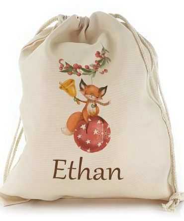 Red Fox Xmas Bauble Christmas Sack, Gift For Chidren, Christmas Bag Gift, Christmas Gift 2023