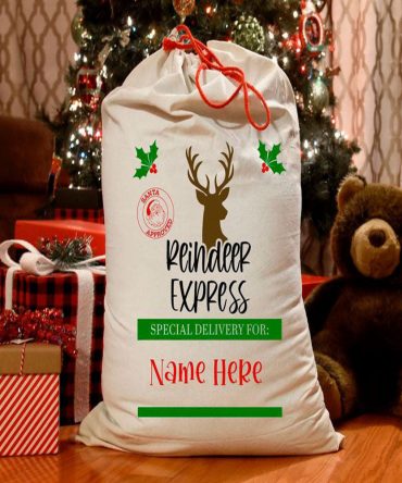 Reindeer Express Christmas Sack, Gift For Chidren, Christmas Bag Gift, Christmas Gift 2023