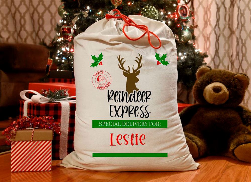 Reindeer Express Christmas Sack, Gift For Chidren, Christmas Bag Gift, Christmas Gift 2023 - Image 2