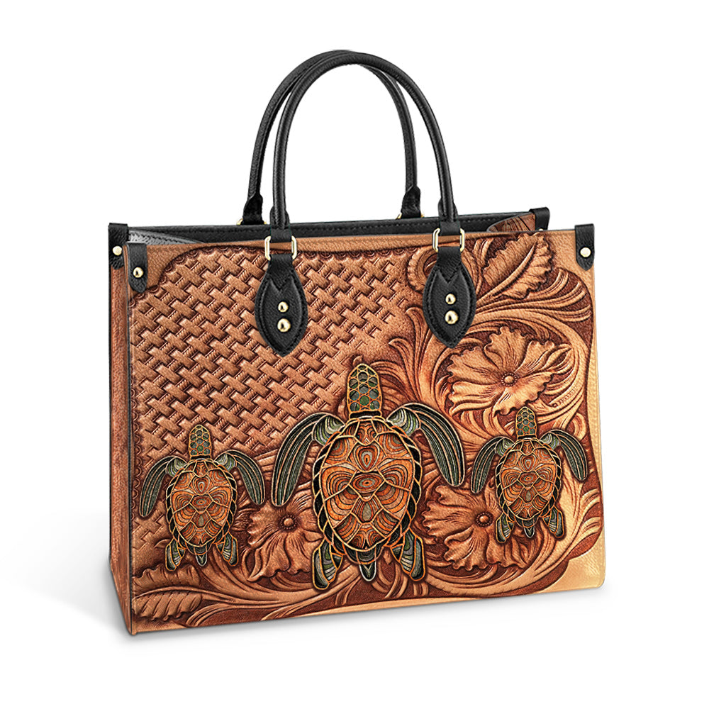 Turtle Leather Bag, Gift Ideas For Turtle Lovers, Women's Pu Leather Bag - Image 5