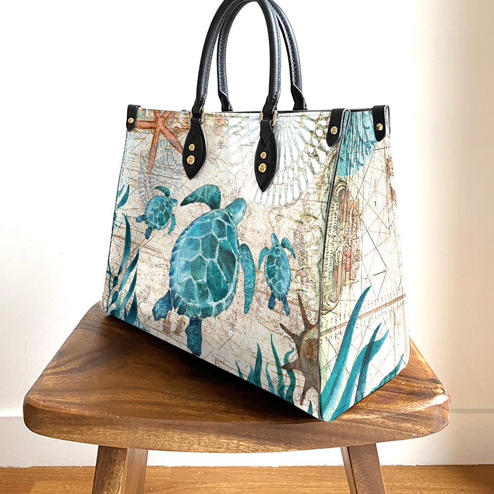 Turtle Pu Leather Bag, Gift Ideas For Turtle Lovers, Women's Pu Leather Bag - Image 2