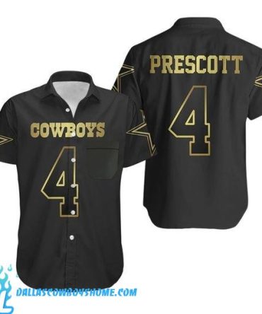 Dallas Cowboys Dak Prescott Black Golden No1