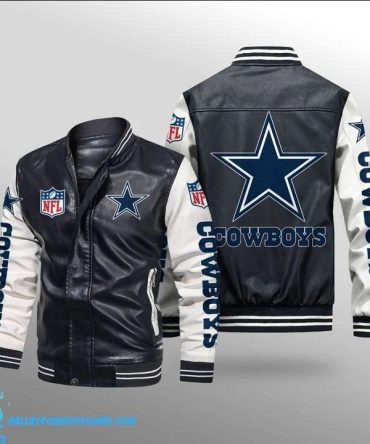 Dallas Cowboys Leather Jacket 3 Thermal Plush
