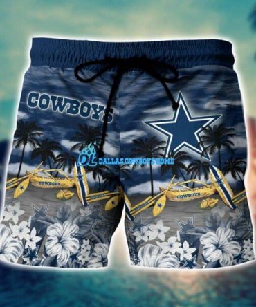 Beach custom in Dallas Cowboys shorts