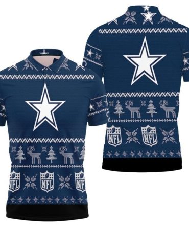 Christma Dallas Cowboys Shirts, Custom Dallas Cowboys Polo Shirts, NFL Dallas Cowboys Sleeve Polo