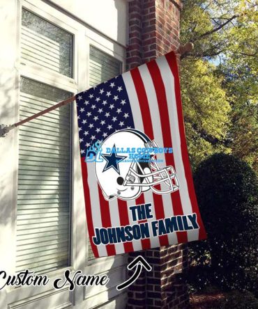 Dallas Cowboys Ameican Flag Custom Helmet