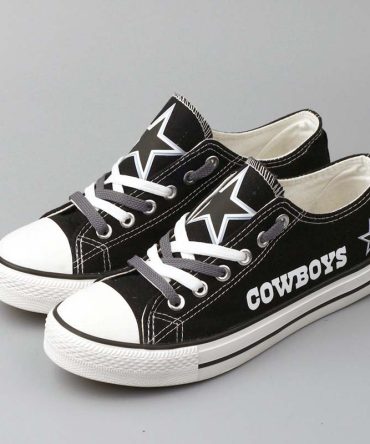 Dallas Cowboys Canvas Shoes, Custom Name Dallas Cowboys Low Top Shoes Best Gift Ever, NFL Dallas Cowboys Sneakers Print Full