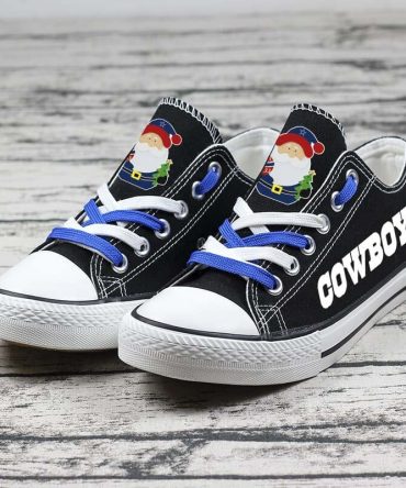 Dallas Cowboys Canvas Shoes For Lovers, Custom Name Dallas Cowboys Low Top Shoes, NFL Dallas Cowboys Sneakers