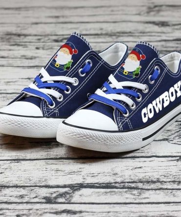 Dallas Cowboys Canvas Shoes For Men, Custom Name Dallas Cowboys Low Top Shoes, NFL Dallas Cowboys Sneakers