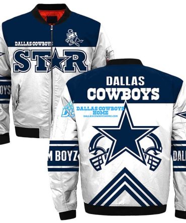 Dallas Cowboys Flight Bomber Jacket Men's Thicken Motorcycle Coat