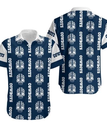 Dallas Cowboys Hawaiian Shirt N17 Tropical Flower Short Sleeve Slim Fit Body