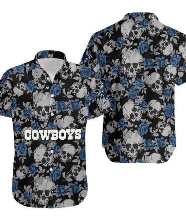 Dallas Cowboys Hawaiian Shirt N22 Tropical Flower Short Sleeve Slim Fit Body