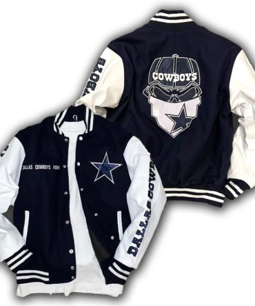 Dallas Cowboys Leather Bomber Jacket Embroidered