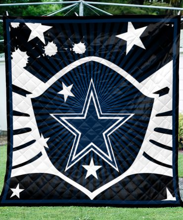Dallas Cowboys Quilt, Custom Dallas Cowboys Quilt Blanket Best Seller, NFL Dallas Cowboys Breathable Quilt