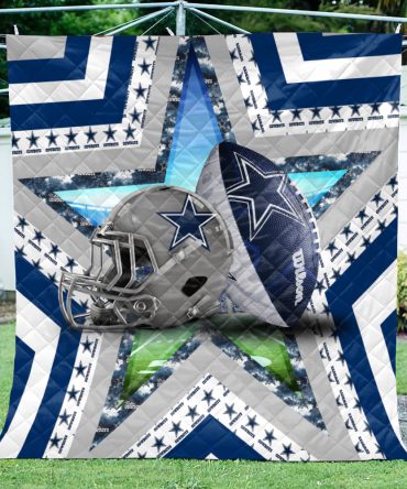 Dallas Cowboys Quilt For Family, Custom Dallas Cowboys Quilt Blanket Best Gift, NFL Dallas Cowboys Breathable Quilt