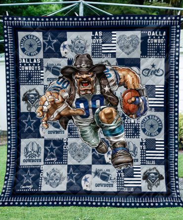 Dallas Cowboys Quilt Perfect Gift For Fan, Custom Dallas Cowboys Quilt Blanket, NFL Dallas Cowboys Breathable Quilt