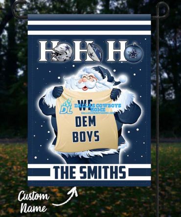 Dallas Cowboys Santa Claus Garden Flag Custom name
