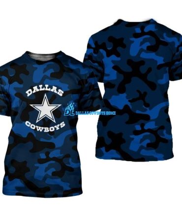 Dallas Cowboys blue camo t shirt