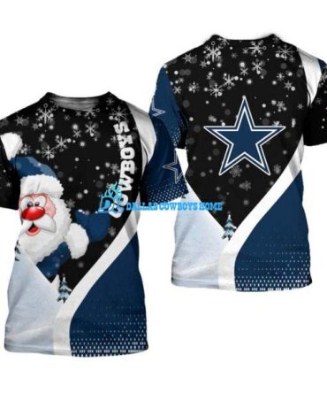Dallas Cowboys christmas t shirt custom Santa Claus