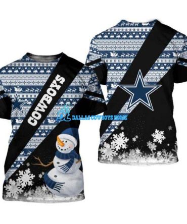 Dallas Cowboys christmas t shirt custom Snowman