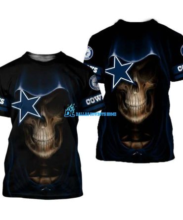 Dallas Cowboys skull t shirt K001