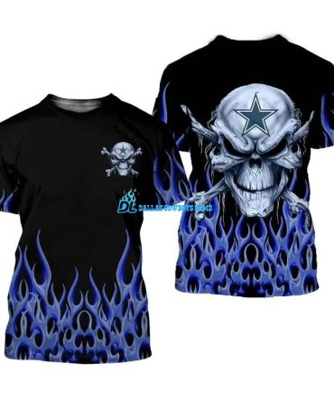 Dallas Cowboys skull t shirt K003
