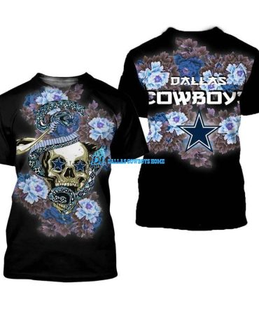 Dallas Cowboys skull t shirt K005