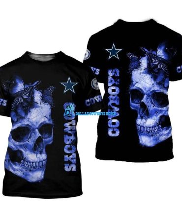 Dallas Cowboys skull t shirt K006