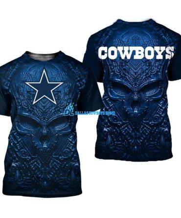 Dallas Cowboys skull t shirt K008