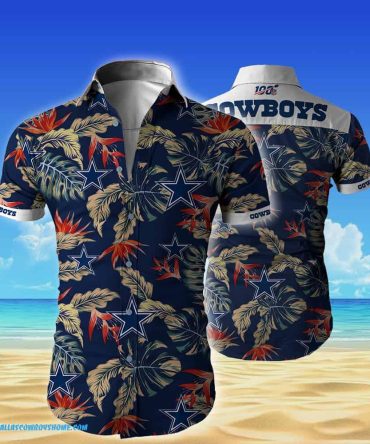 Dallas Cowboys NFL Men's Hawaiian Button Up Shirt