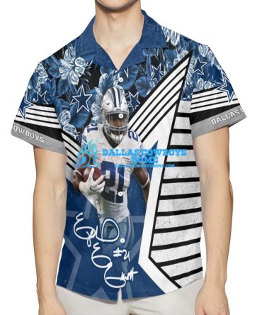 Ezekiel Elliott Hawaiian Shirt Design By Dallas Cowboys Home