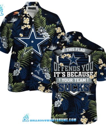 If This Flag Dallas Cowboys Tommy Bahama, Custom Dallas Cowboys Hawaiian Shirt For Lover, NFL Dallas Cowboys Aloha Shirt