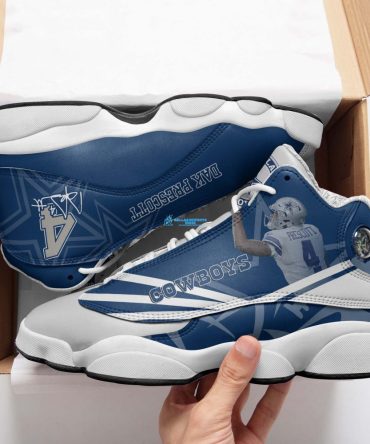 Men's AJ13 Dak Prescott Blue Dallas Cowboys Limited Shoe