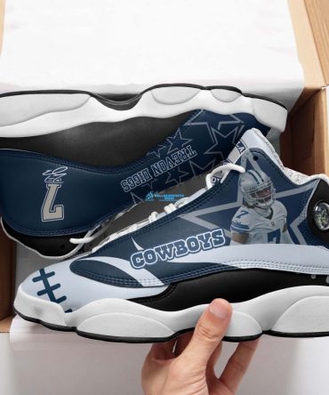 Men's Custom Trevon Diggs Blue Dallas Cowboys Game Shoe