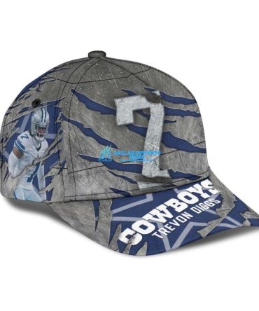 Men's Custom Trevon Diggs Grey Dallas Cowboys Limited Cap