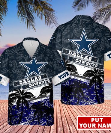 Custom Name Dallas Cowboys Hawaiian Shirt For Men Print Full 3D