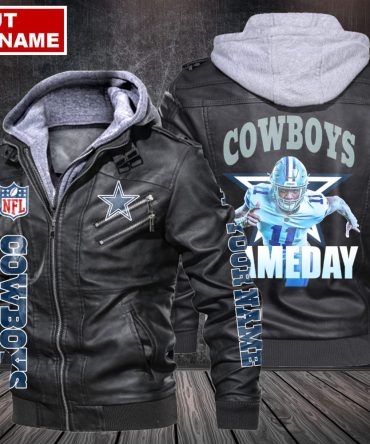 Custom Name Dallas Cowboys Leather Jacket For Winter