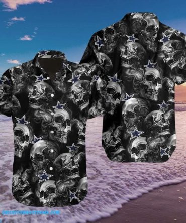 NFL Dallas Cowboys Star American Football Skull Hawaiian Shirts
