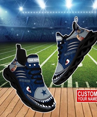 New Arrivals Personalized Dallas Cowboys Shoes, Custom Dallas Cowboys Max Soul Shoes, NFL Dallas Cowboys Chunky Sneakers