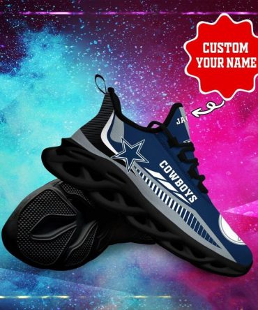 Persionalized Dallas Cowboys Shoes, Custom Dallas Cowboys Max Shoes Print Full, NFL Dallas Cowboys Sneakers